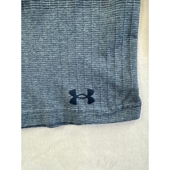 Men’s Under Armour Blue Gradient Fitted Hoodie Sz M - Picture 2 of 4